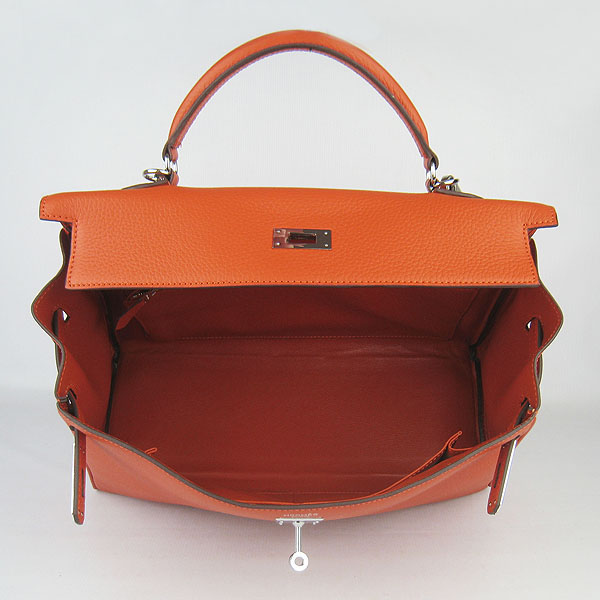 High Quality Hermes Kelly 35cm Togo Leather Bag Orange 6308